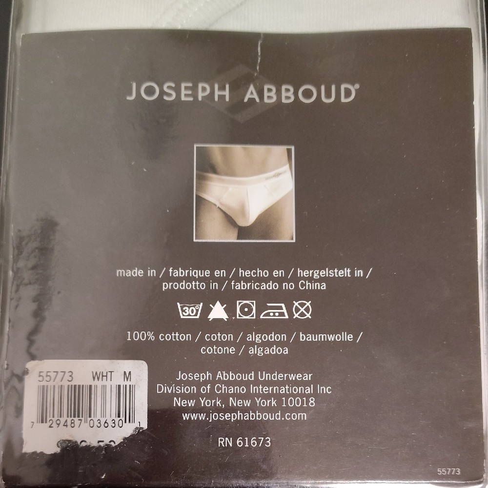 Joseph Abboud Contour Hip White Briefs Size 32-34 3-Pack - Picture 5 of 7